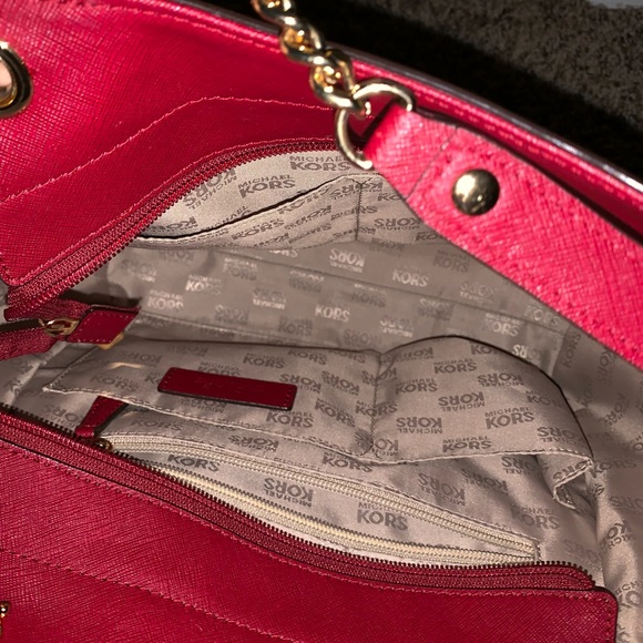 Burgundy Michael Kors Purse - Picture 7 of 8